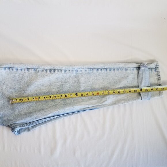 LA Gear Vintage Baggy Y2K Jeans High Rise Tapered SIZE 9 Light Wash Skater - Picture 6 of 14